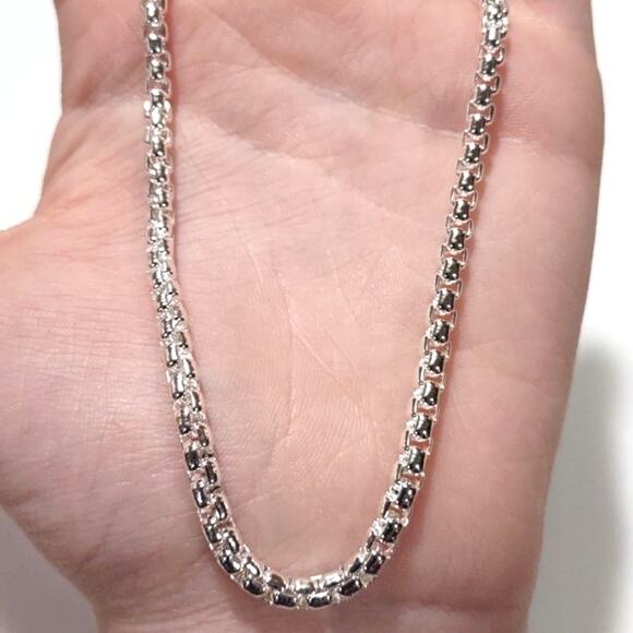 S925 Box Chain Necklace Sterling Silver Christmas Birthday Anniversary Gift NEW!